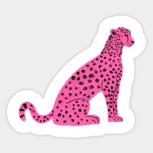 Pink Leopard Sticker